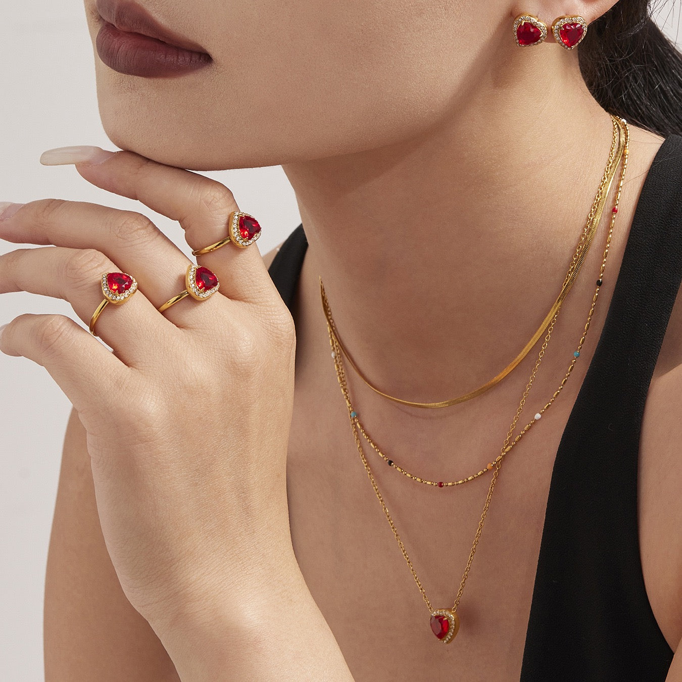 Rainbow beady chains