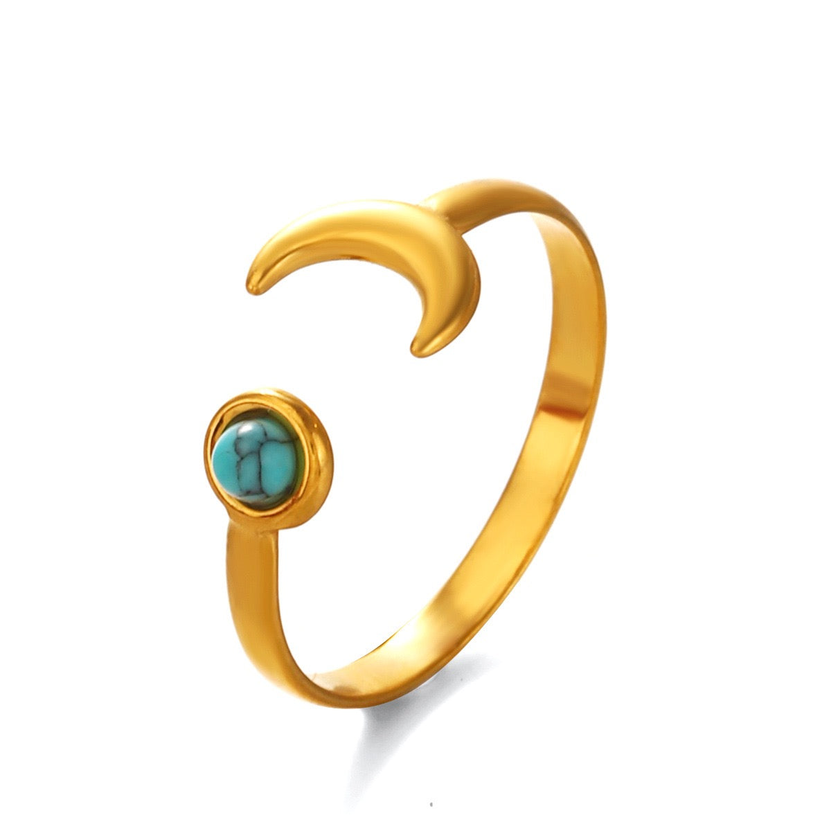 Dainty moon and star rings