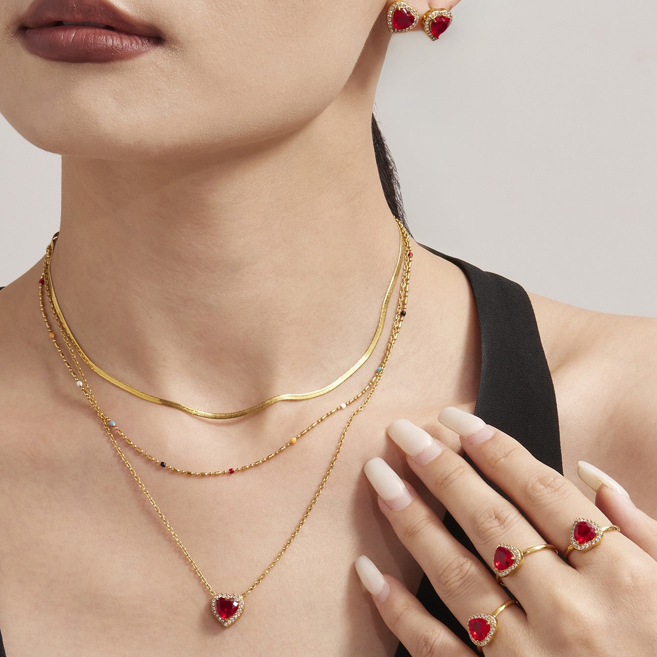 Rainbow beady chains