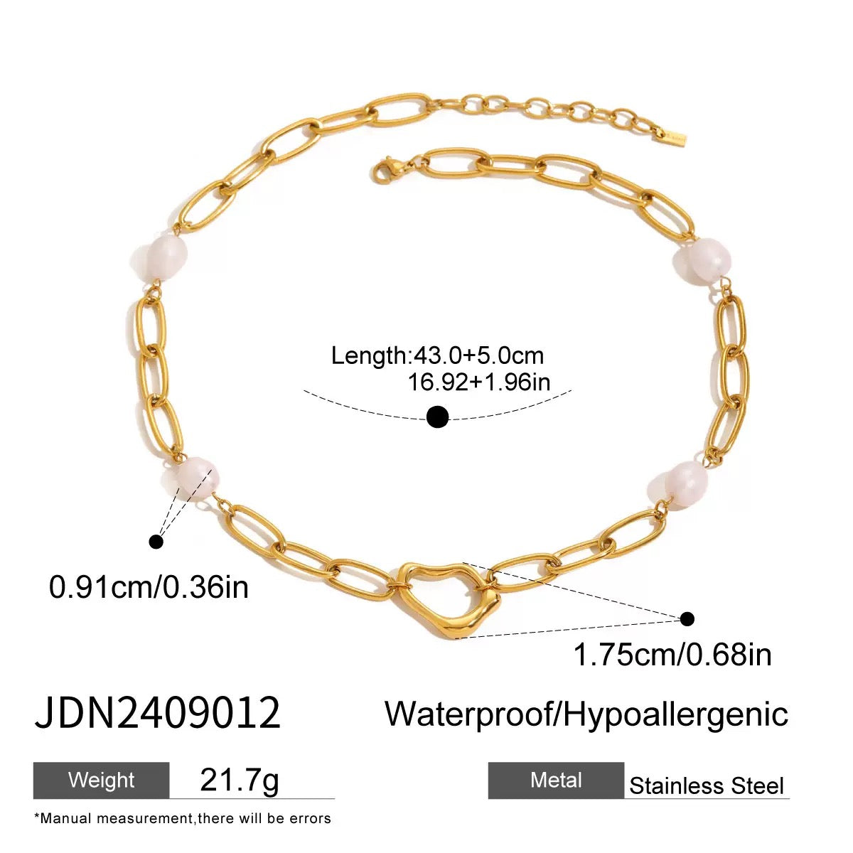 Freshwater pearls chain set