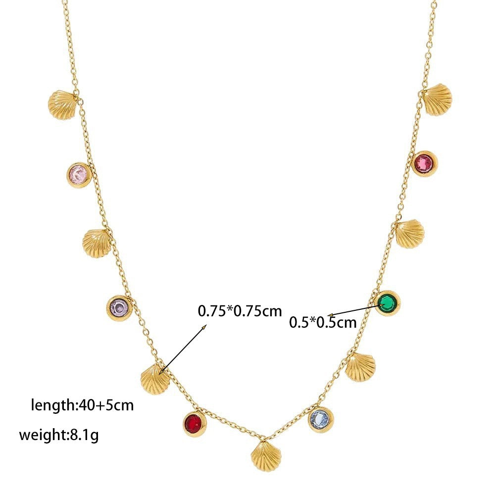 Rainbow shell charm set