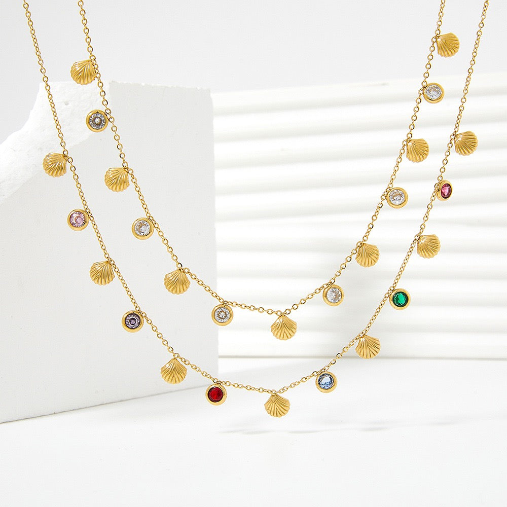 Rainbow shell charm set