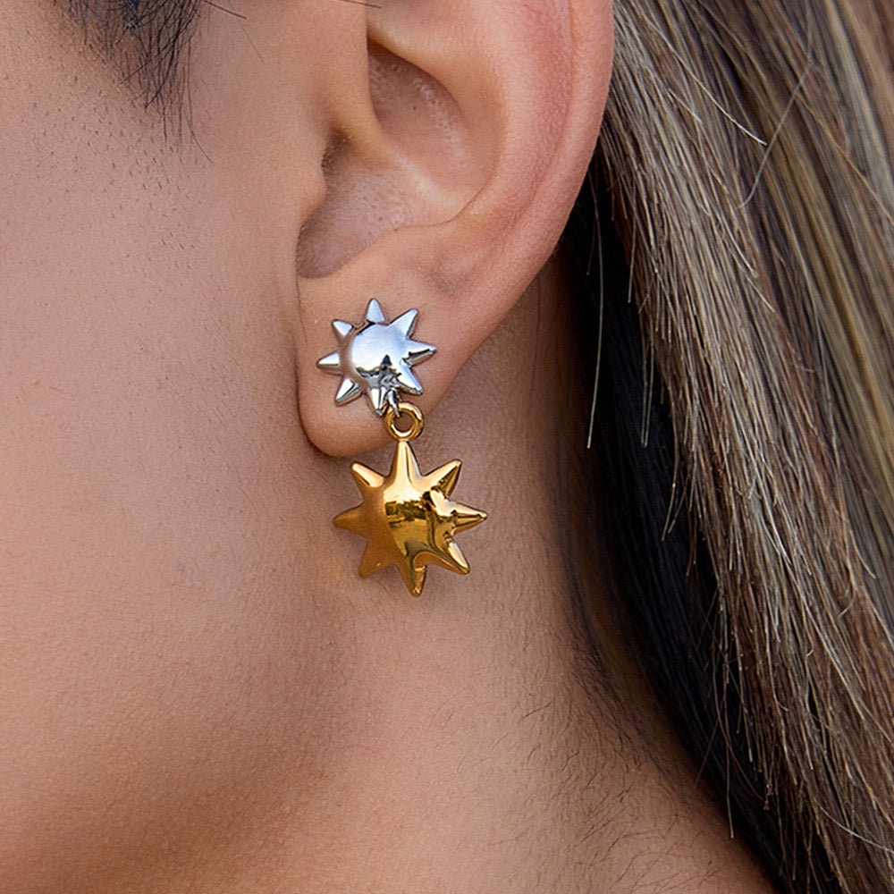Two suns earrings