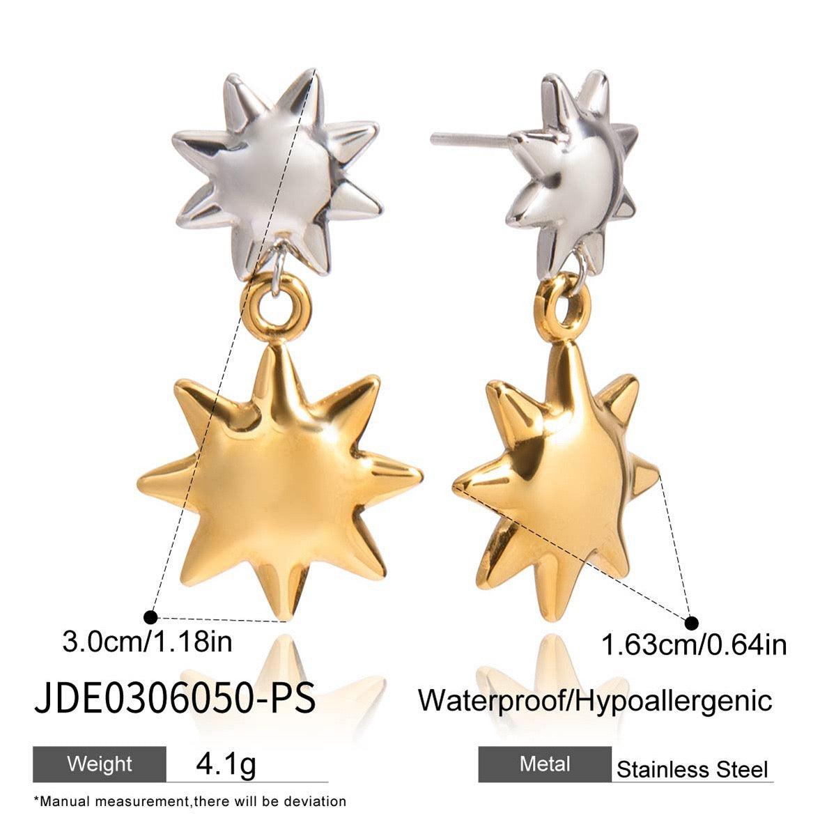 Two suns earrings