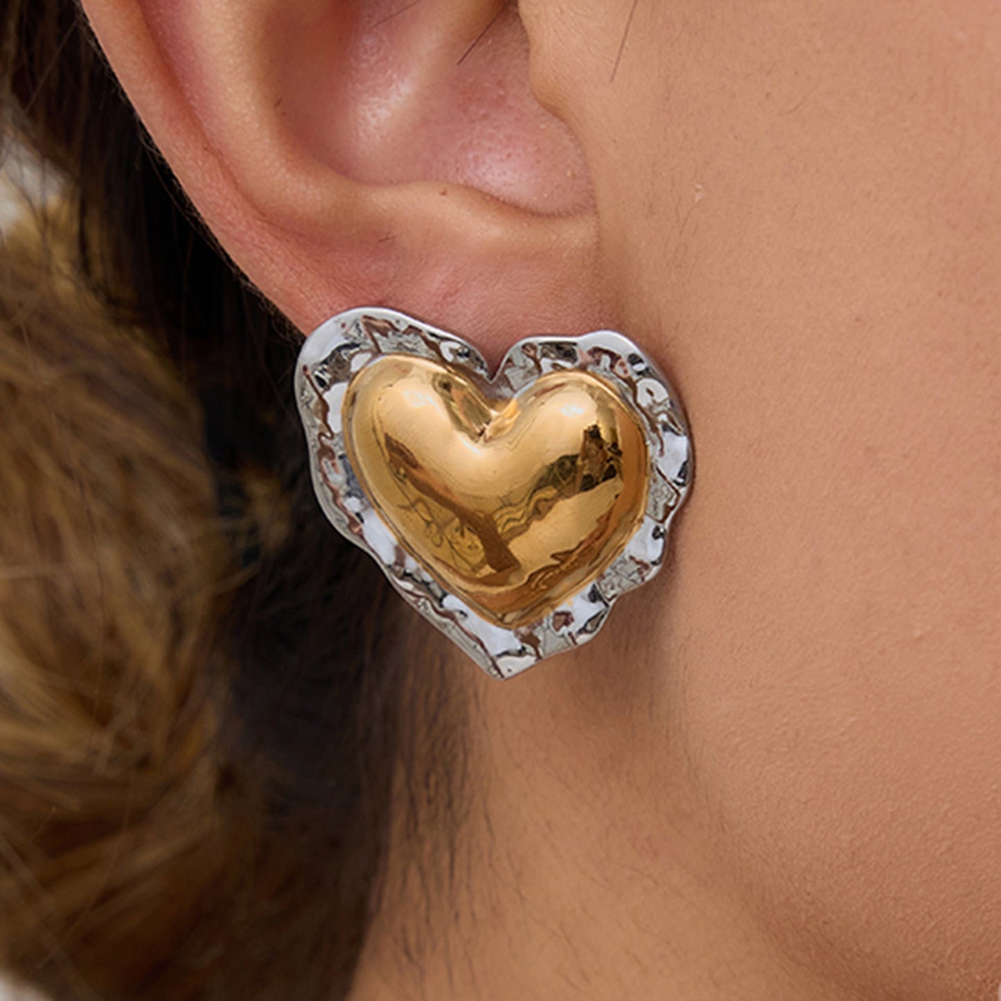 Lace heart earrings