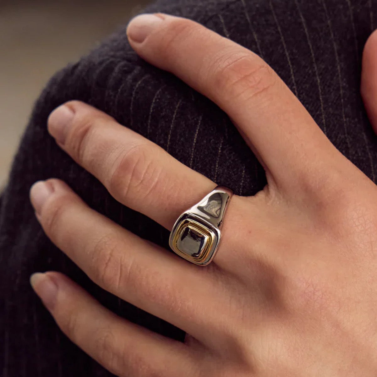 Vintage square earrings