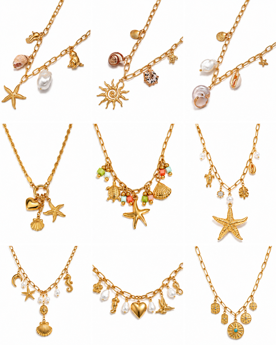Summer Bondi charm necklaces