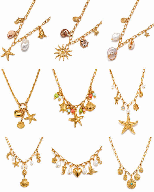 Summer Bondi charm necklaces
