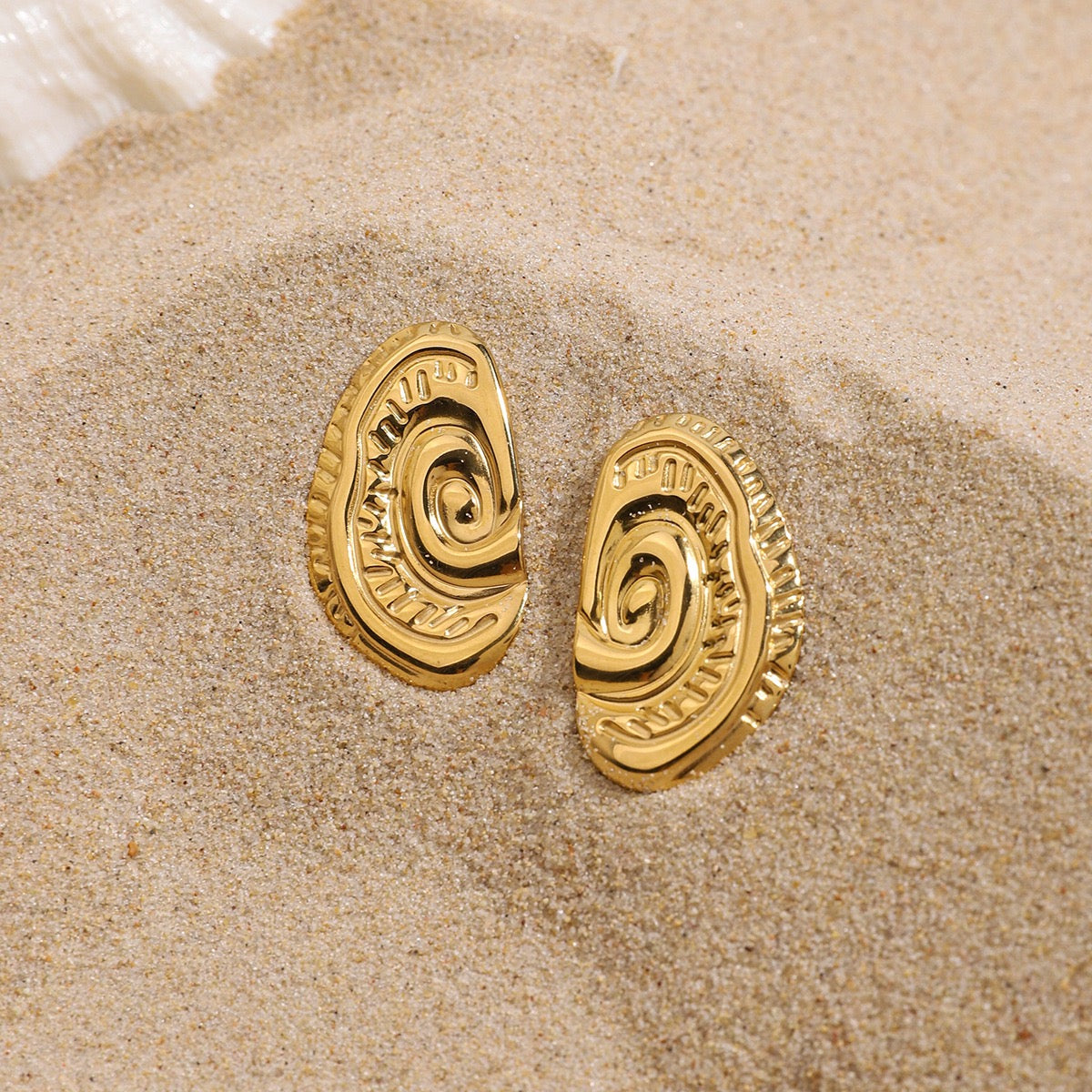 Beach swirl earrings