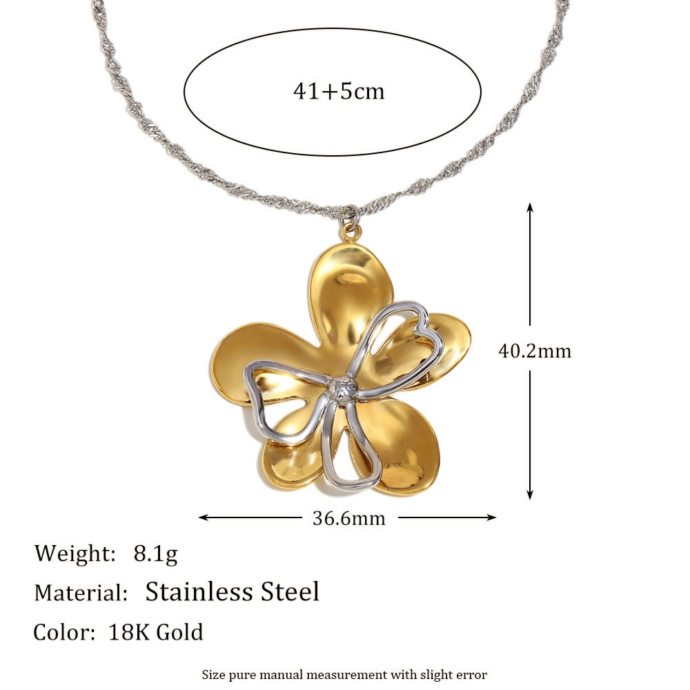 Layer flower necklace