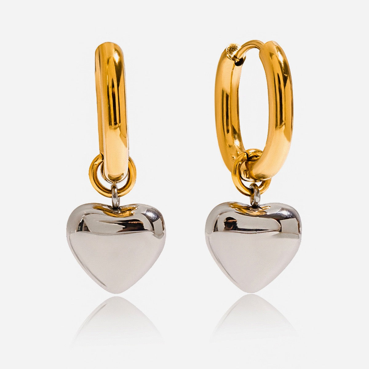 Dulin heart hoops earrings