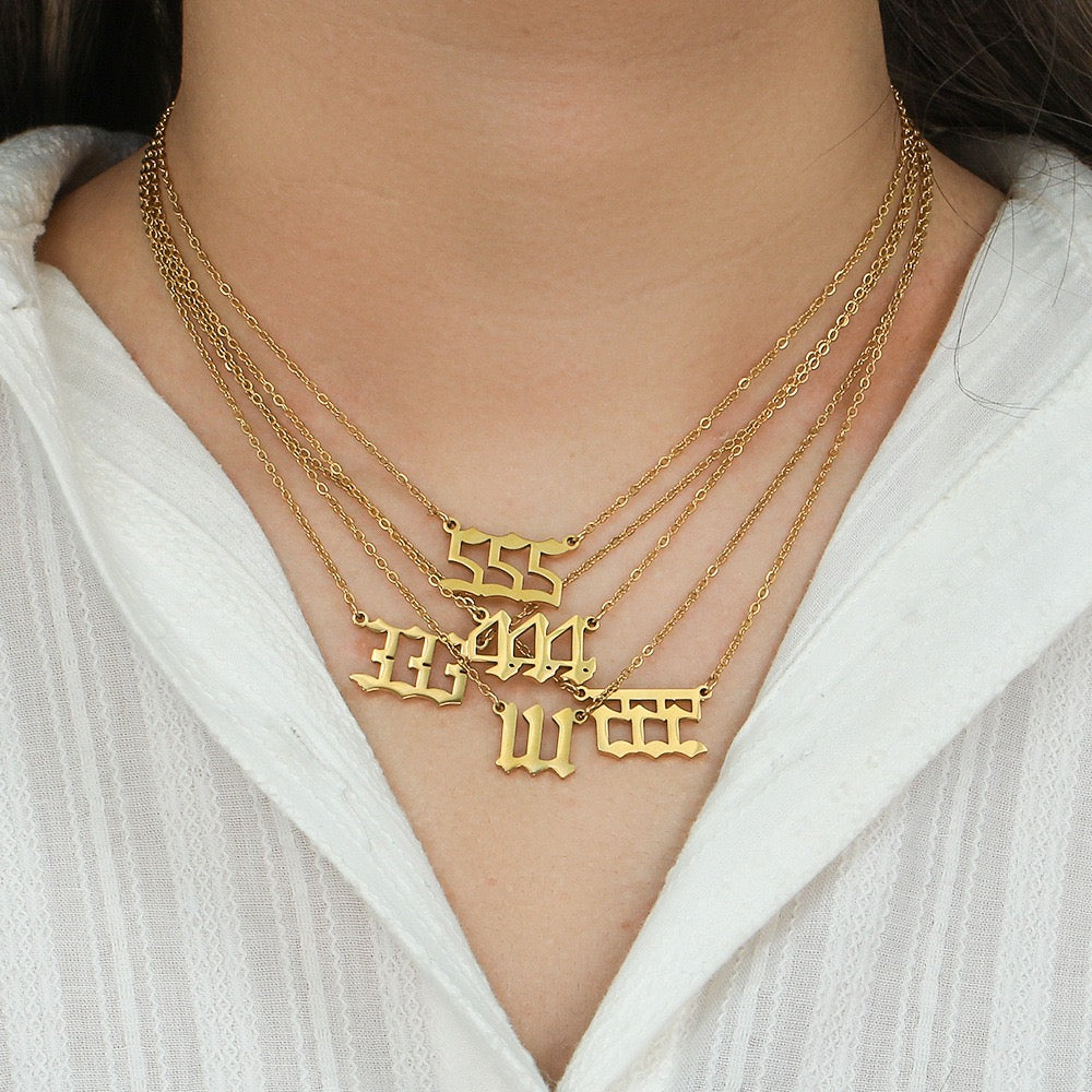 Angel's number necklace