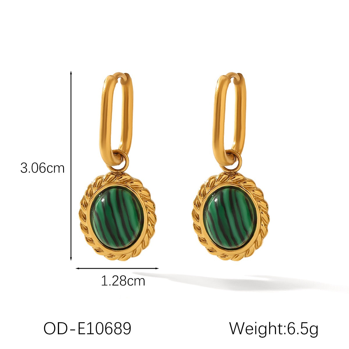 Malakite green hoops