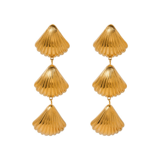 Three shells earrings