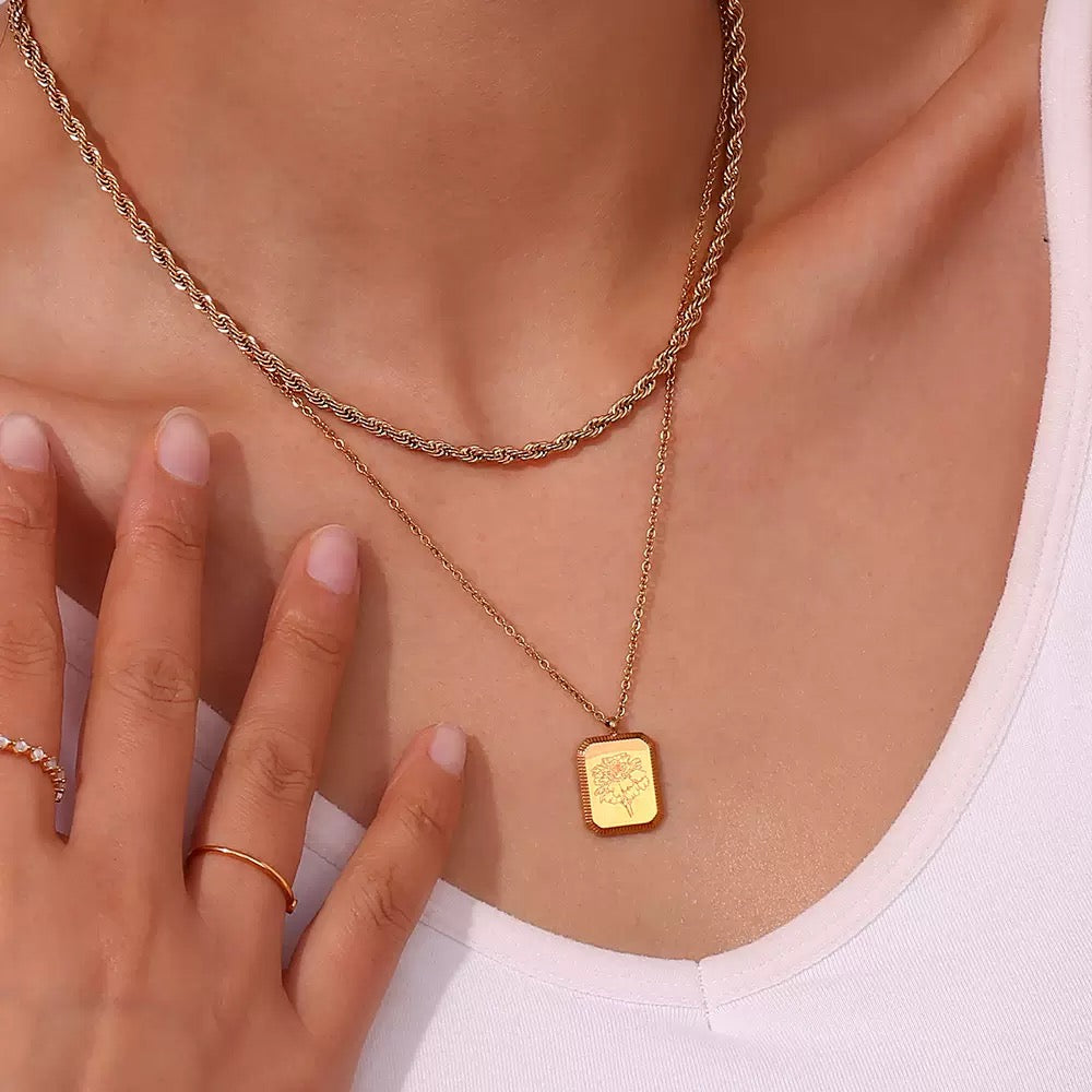 Braid chain necklace