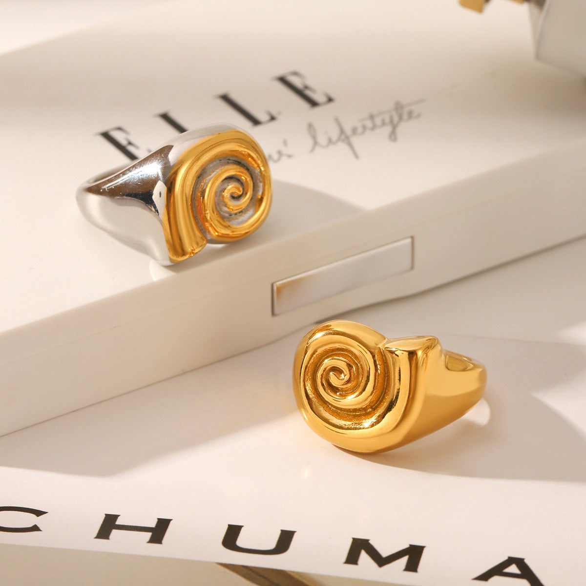 Big swirl snail rings