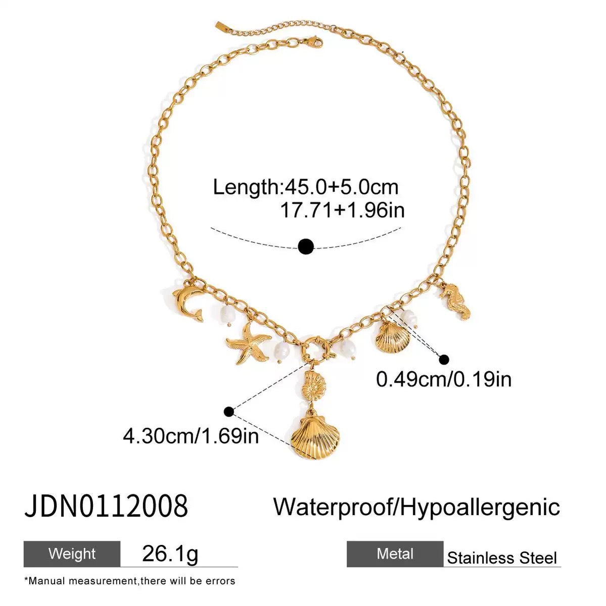 Phoenix shell charm necklace