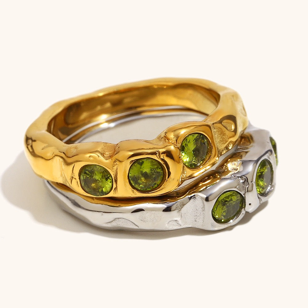 Olive stone rings