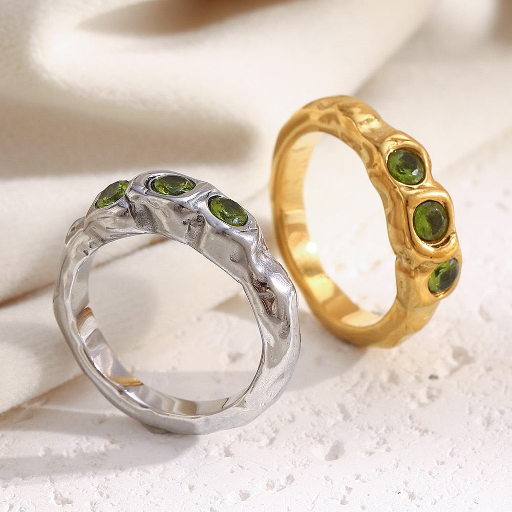 Olive stone rings