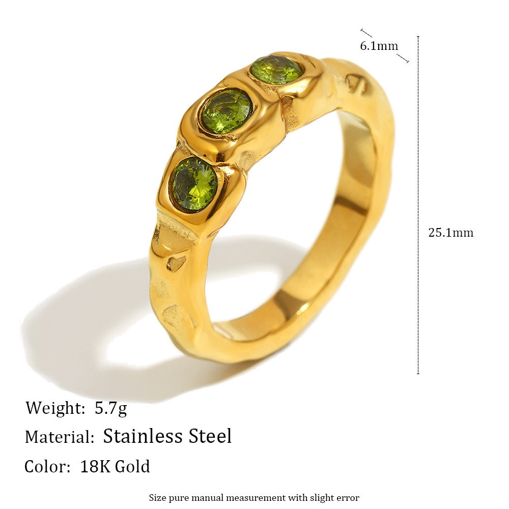 Olive stone rings