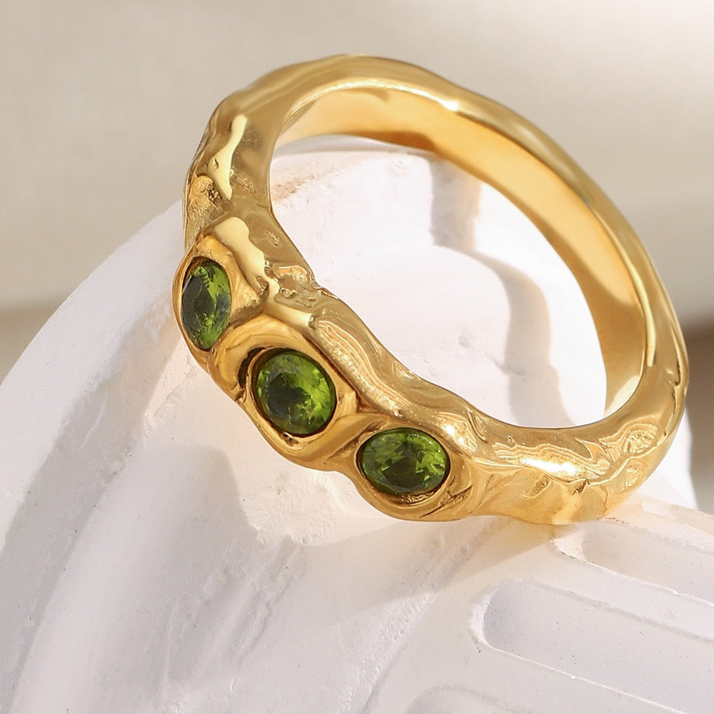 Olive stone rings