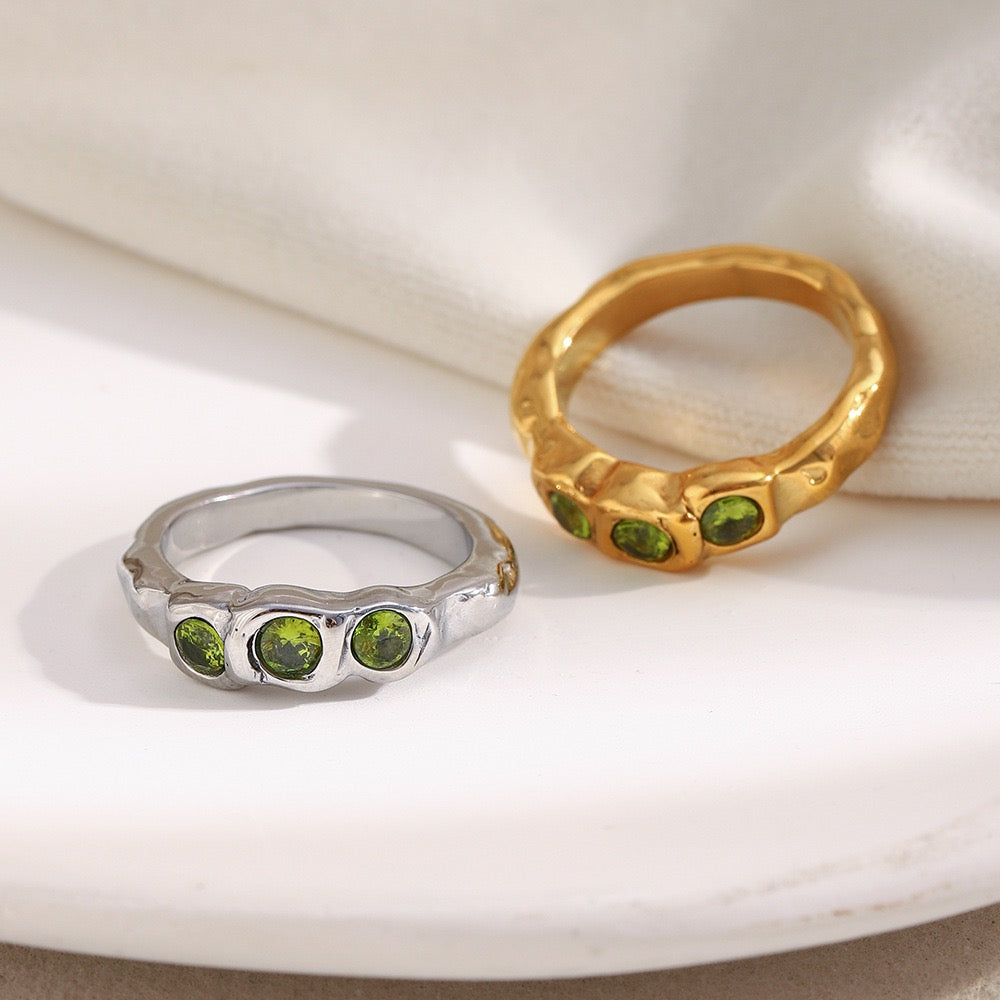 Olive stone rings