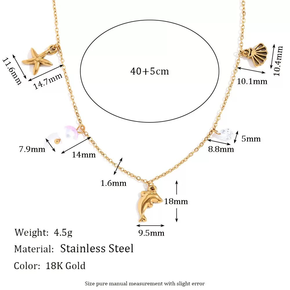 Dolphin charm necklace