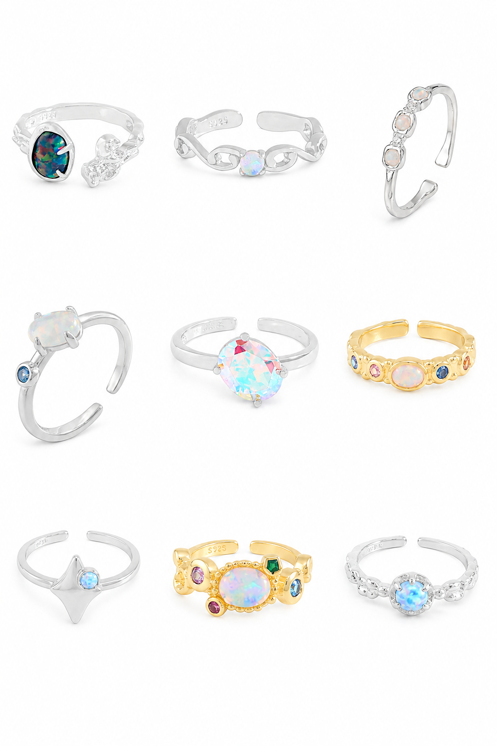 Celestia Opal Sterling Silver Ring