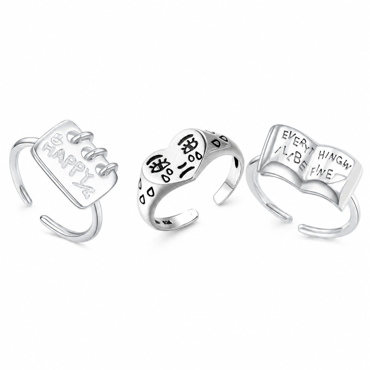 Ink Sterling Silver Ring