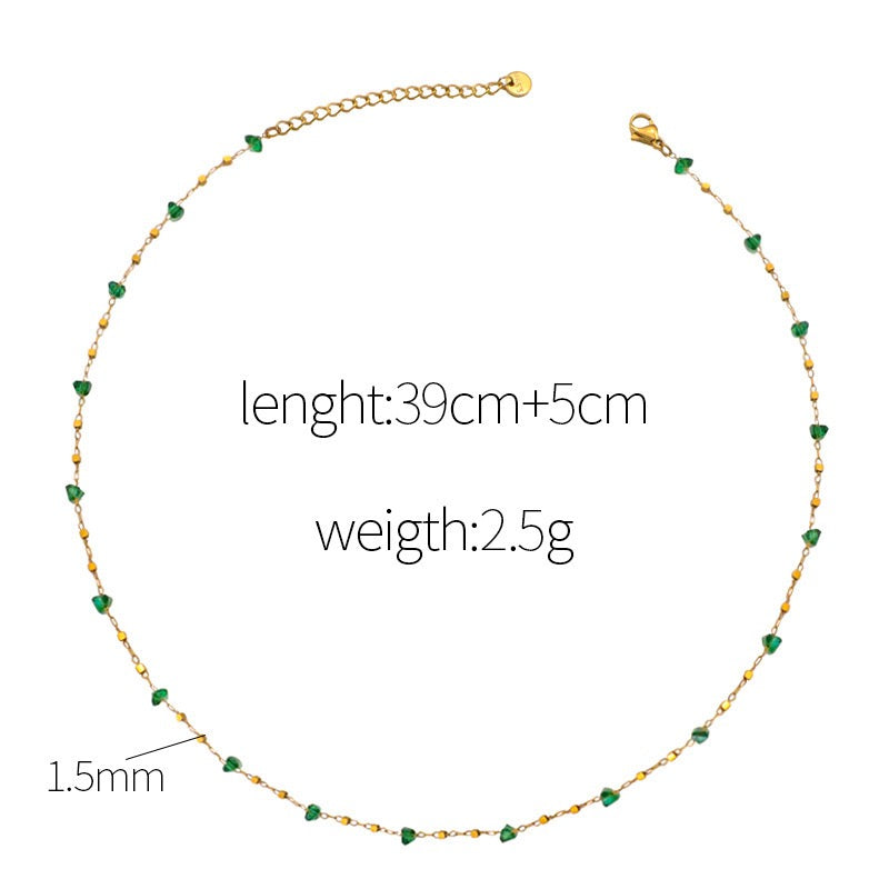 Victor Green beady necklace