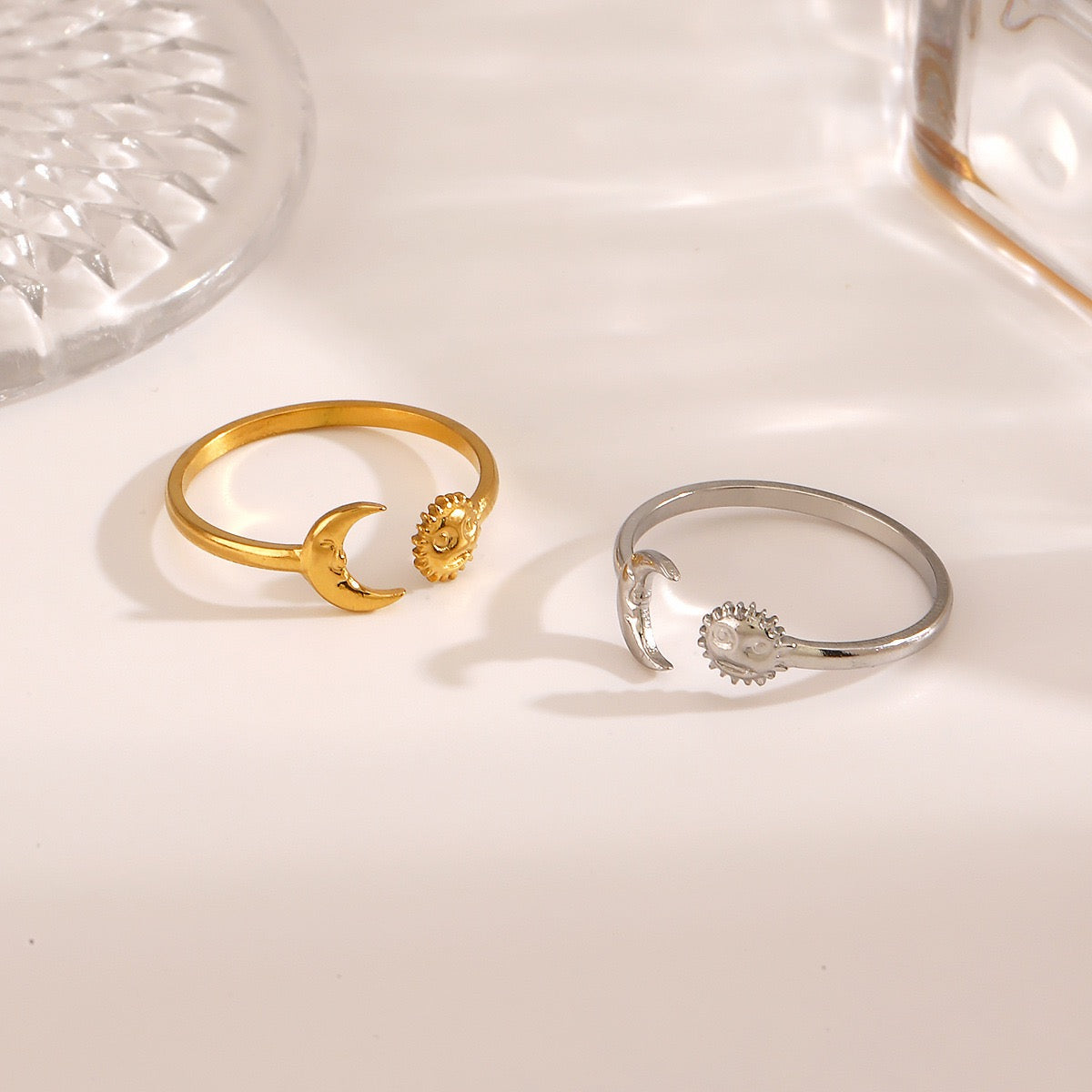 Lou Sun and moon rings