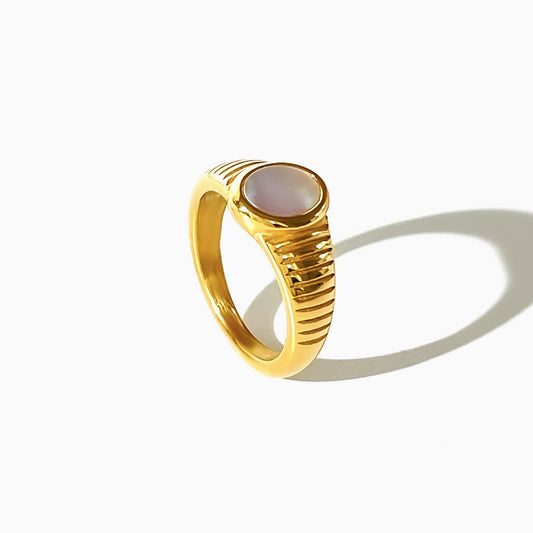 White mother of pearl ring