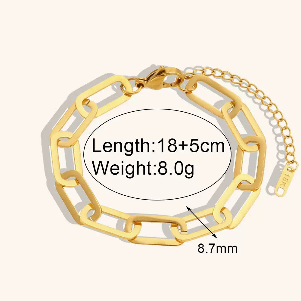 Arisa Big pin necklace bracelet set