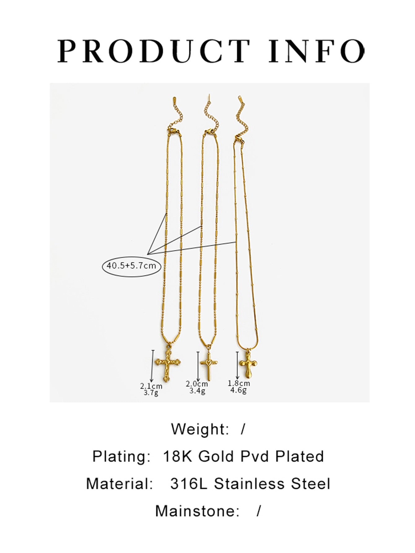 Cross pendant necklace