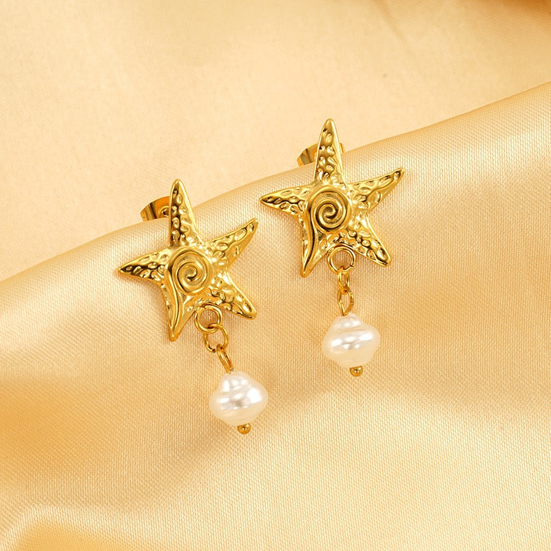 Shealla Shell beady earrings