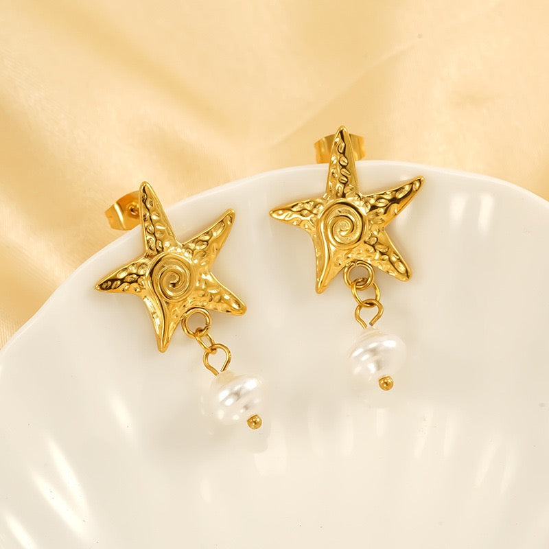 Shealla Shell beady earrings