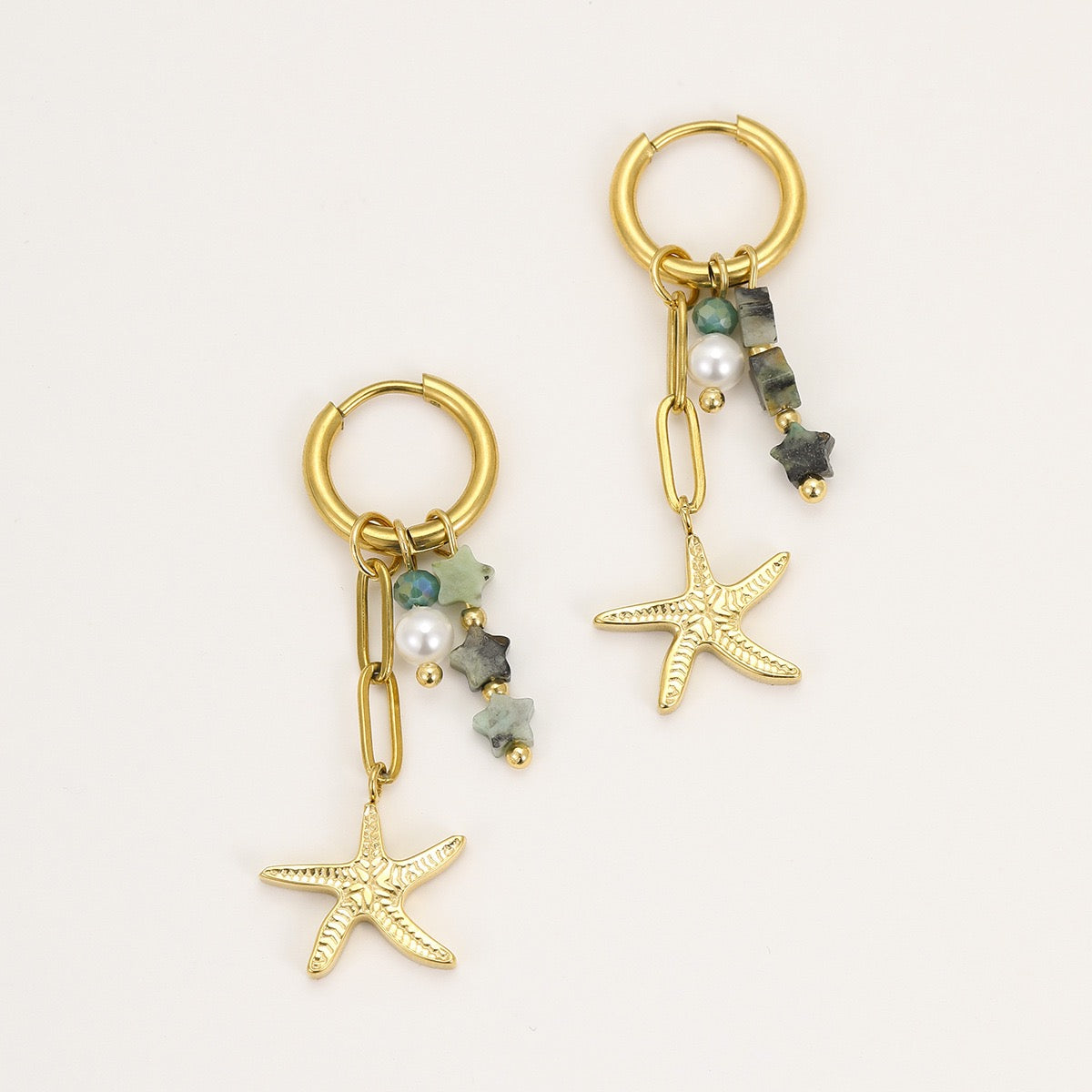 Little ocean charm hoops