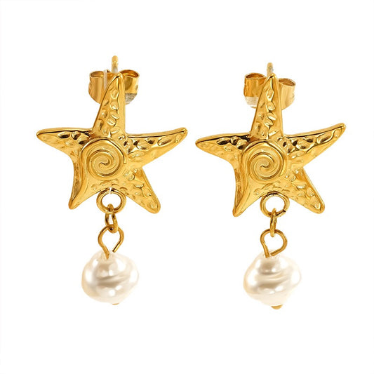 Shea Swirl star earrings
