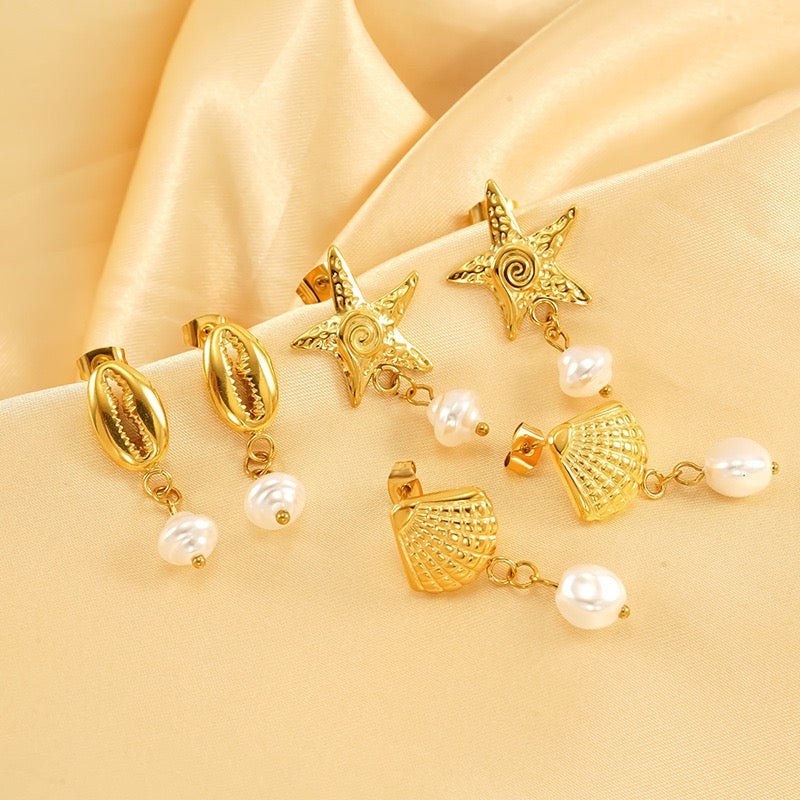 Shealla Shell beady earrings