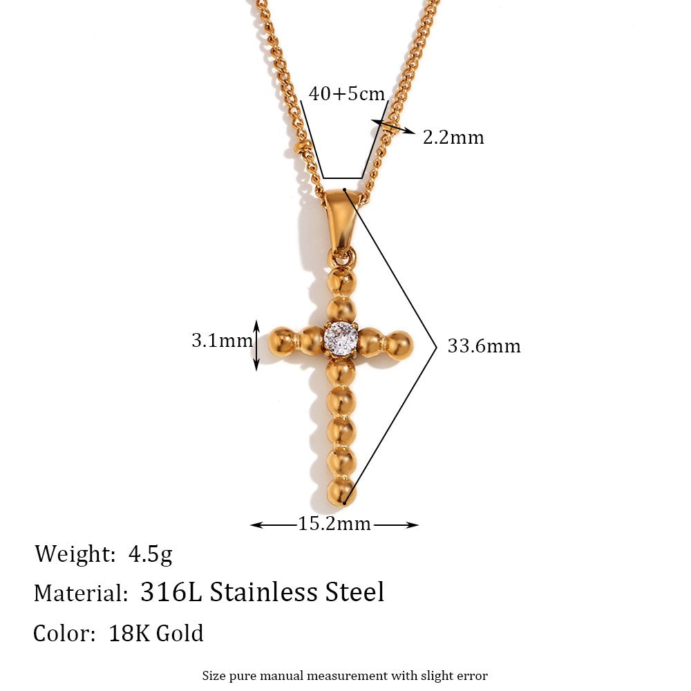 Parker Shinning cross necklace
