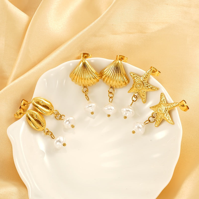 Shealla Shell beady earrings