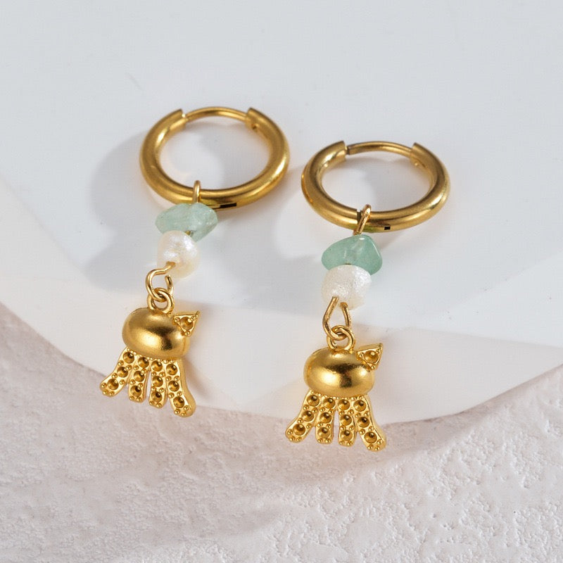 Green stone ocean hoops