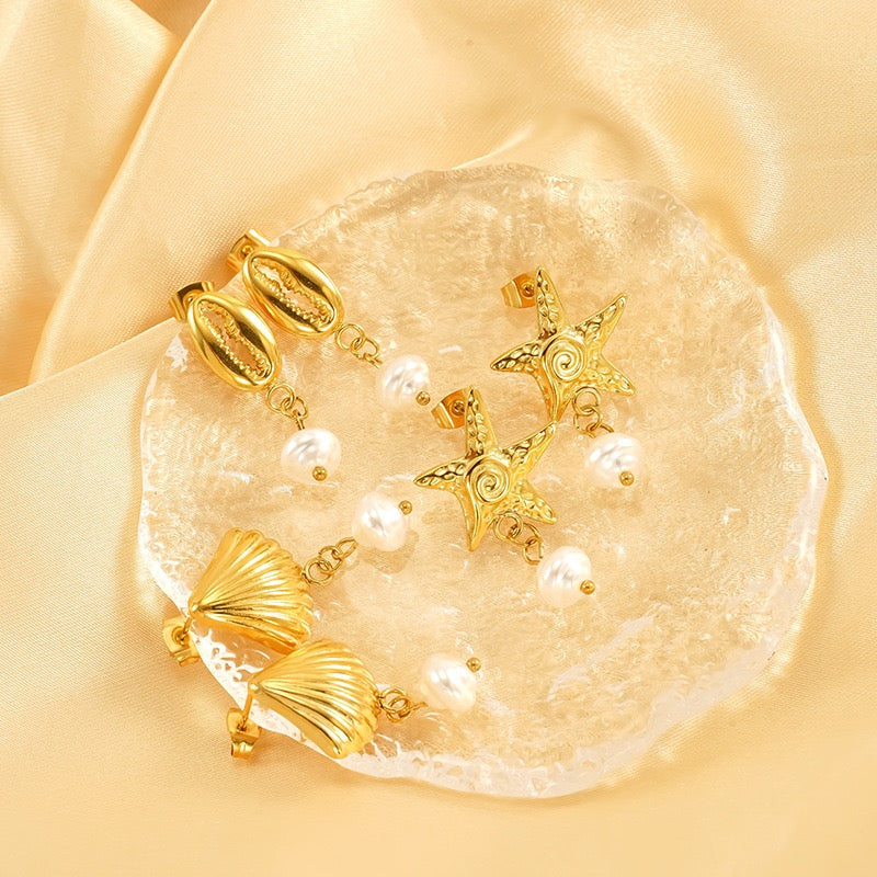 Shealla Shell beady earrings