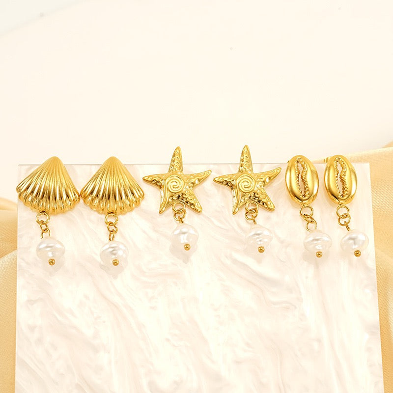 Shealla Shell beady earrings