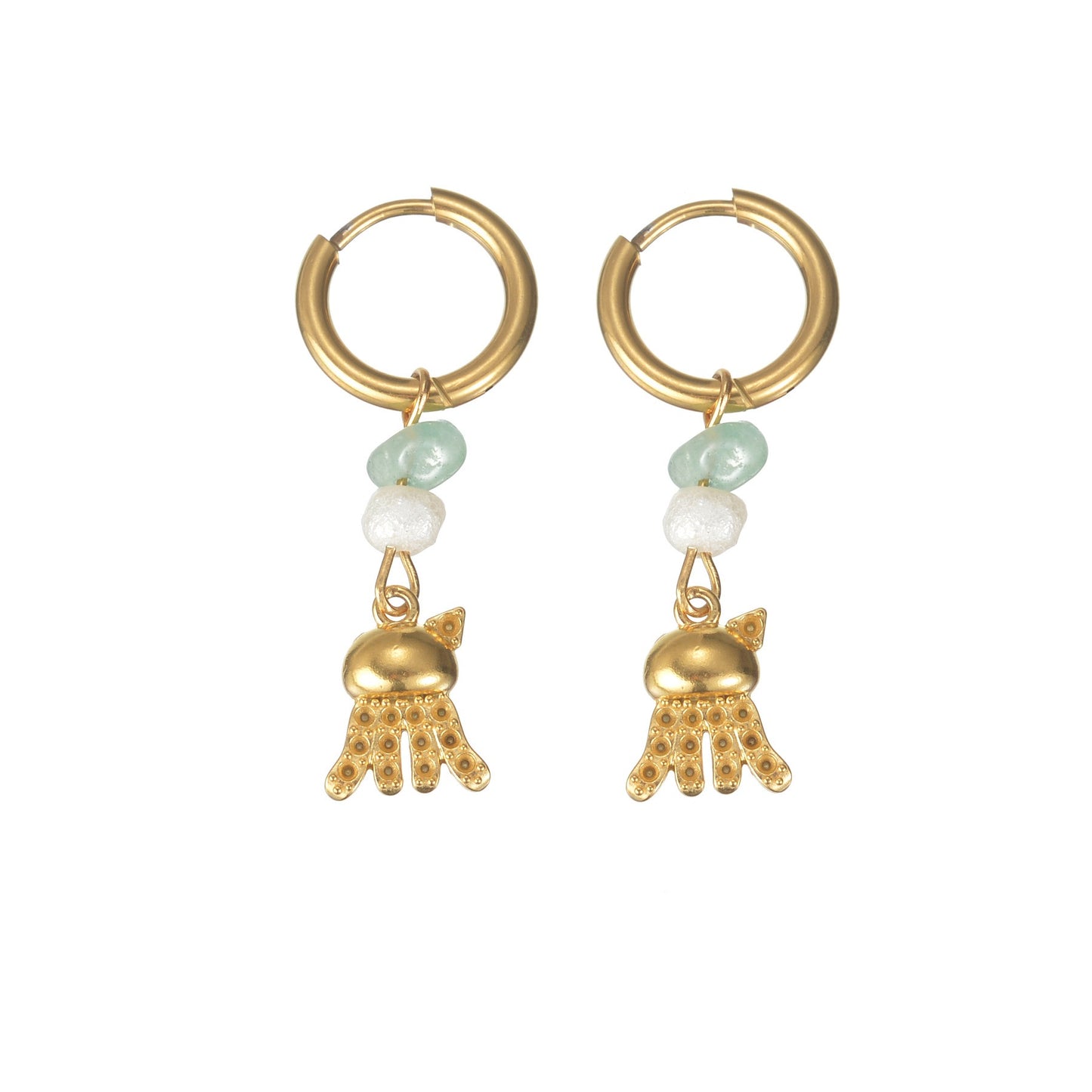 Green stone ocean hoops