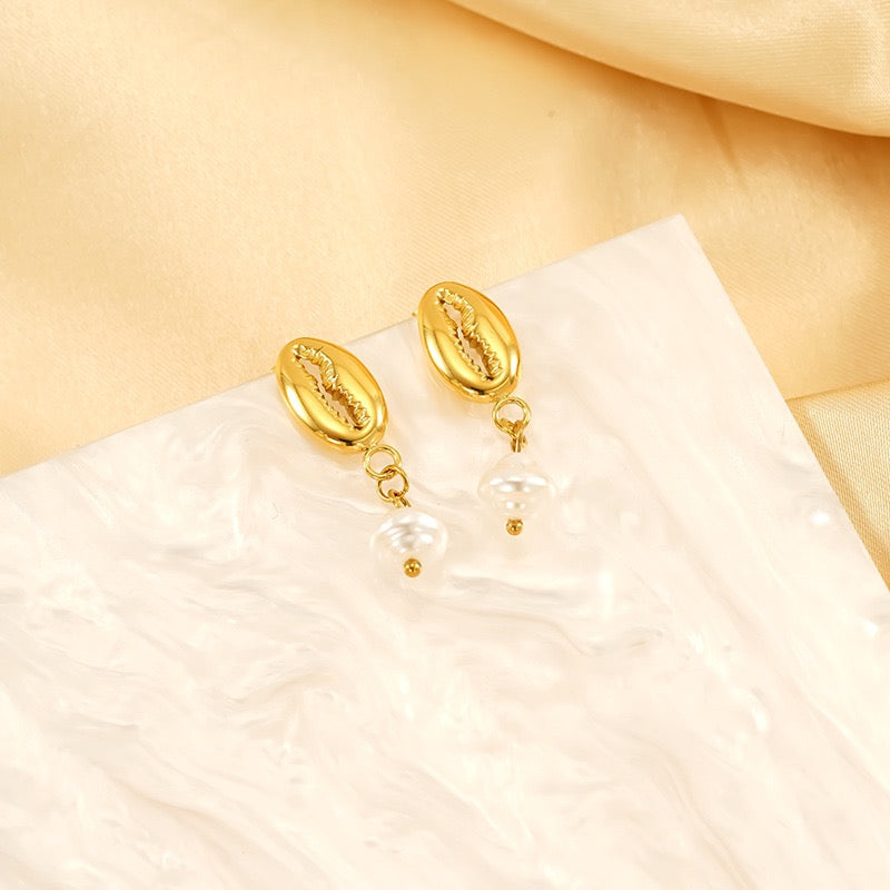 Shealla Shell beady earrings