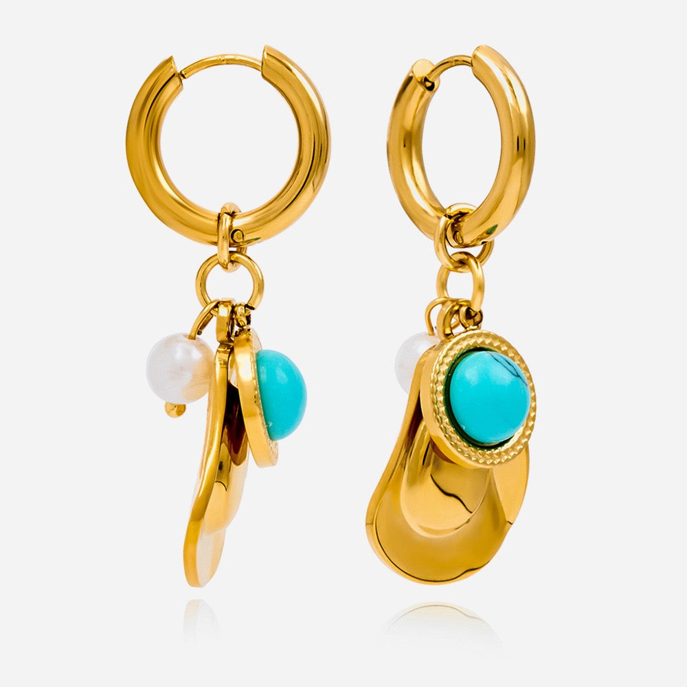 Blue turquoise hat hoops