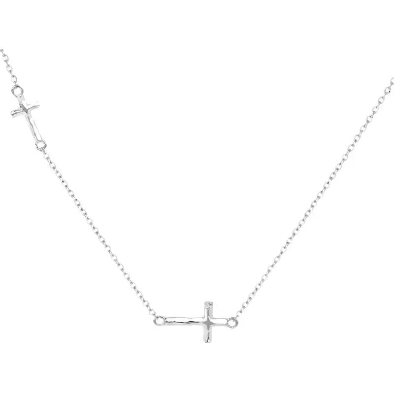 Downey Sterling silver cross necklace