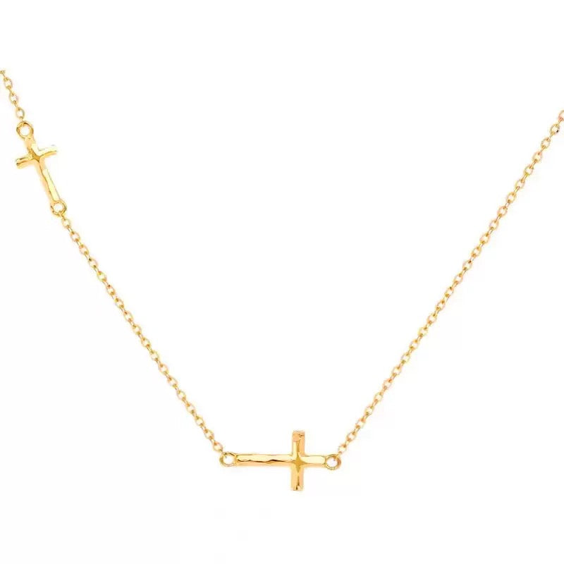 Downey Sterling silver cross necklace