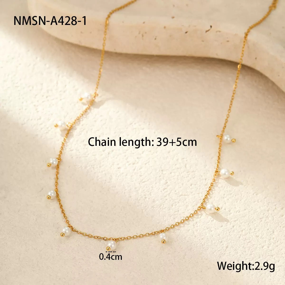 Katalie Pearl drops necklace